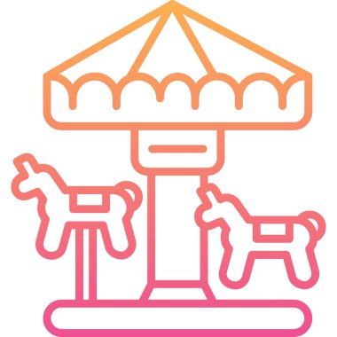 Bir at simgesinin vektör illüstrasyonu