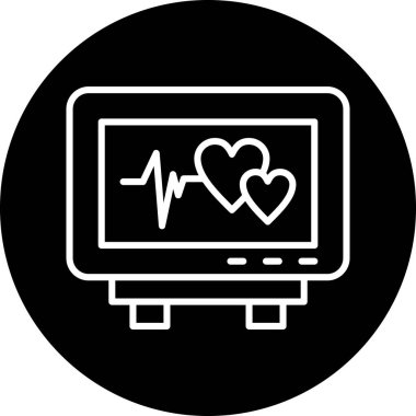 Kalp monitörü vektör simgesi