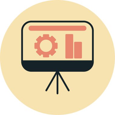 Sunum tahtası. Web simgesi basit illüstrasyon