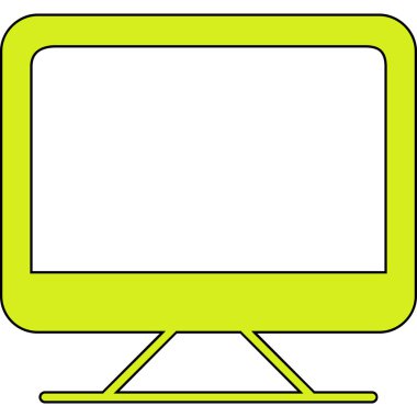 TV ekran vektör simgesi