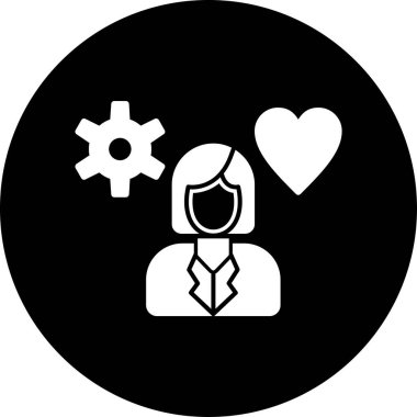 Kalp ikonu vektör illüstrasyonu