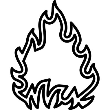 Alevlerin bir vektör çizimi