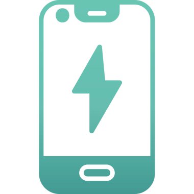 elektrikli cep telefonu düz vektör sembolü