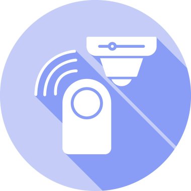 CCTV kamera simgesi, vektör illüstrasyonu basit tasarım