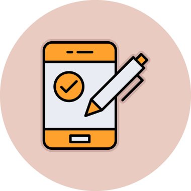 cep telefonu vektör simgesi modern basit vektör çizimi