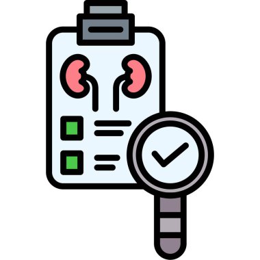 Kan testi simgesi renk ana hatları vektörü