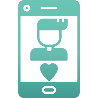 cep telefonu vektör çizgisi simgesi