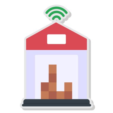 ev depolama düz vektör simgesi