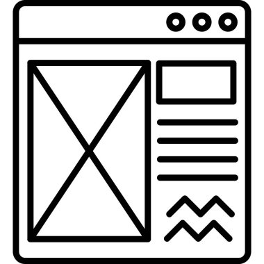 tarayıcı web simgesi, vektör illüstrasyonu