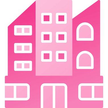 Bina. Web simgesi vektör illüstrasyonu