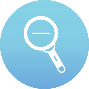 Büyütme cam vektör simgesi. düz tasarım çizimi