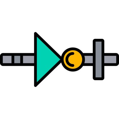 Tek bir izole simgenin vektör illüstrasyonu