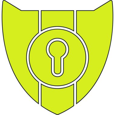 Kalkan simgesinin vektör illüstrasyonu