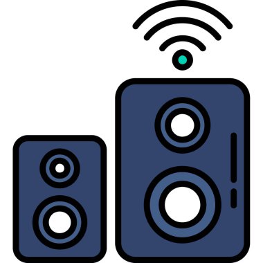 Müzik. Web simgesi basit illüstrasyon