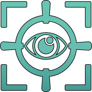 Moda stili izole edilmiş arkaplanda göz simgesi