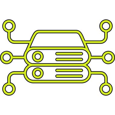 araba servisi simgesi, vektör illüstrasyonu