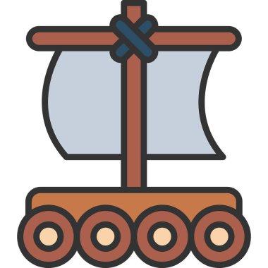 Raft web simgesi basit vektör illüstrasyonu