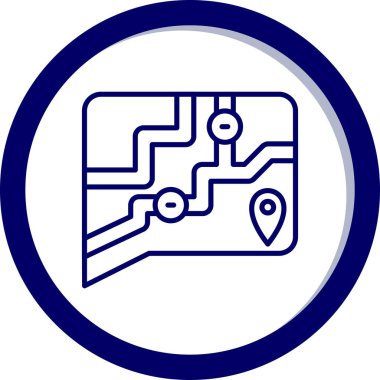 Harita işaretleyici. Basit resimleme