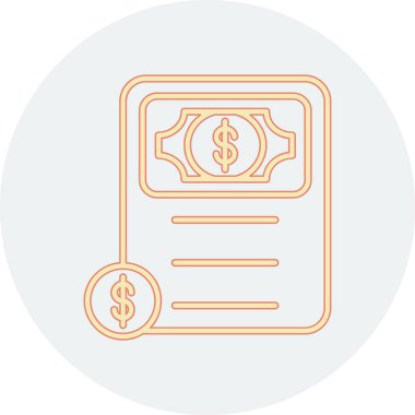 Dolar vektör ince çizgi simgesi