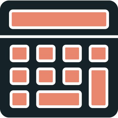 hesap makinesi düz vektör simgesi