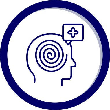 beyin ikonu vektör illüstrasyonu