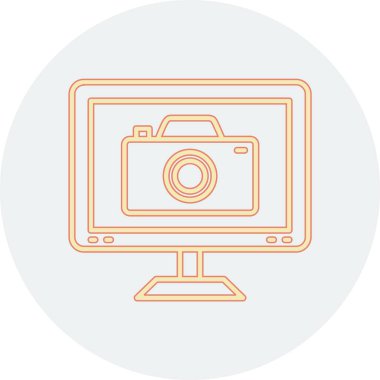 kamera simgesi vektör illüstrasyonu