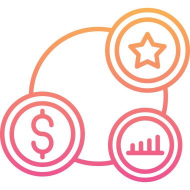 para kavramı, basit illüstrasyon tasarımı