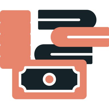 Kredi kartı vektör simgesi. Beyaz arkaplanda izole edilmiş kredi kartının basit çizimi.