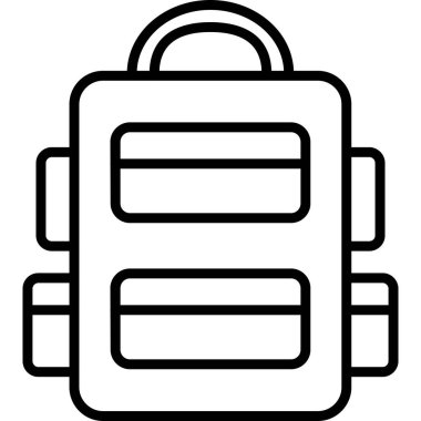 Okul çantası. Web simgesi