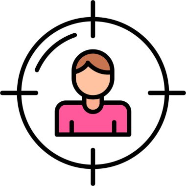 Hedef. Web simgesi basit illüstrasyon