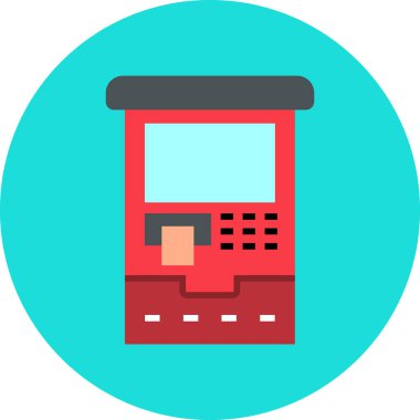 ATM web simgesi, vektör çizim