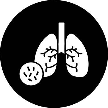 Akciğer. Web simgesi basit illüstrasyon