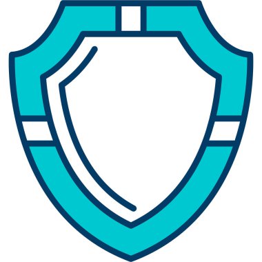 kalkan ikon vektör illüstrasyonu