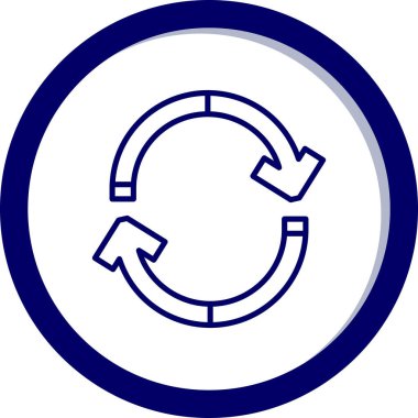 Düz döndürülmüş vektör simgesi