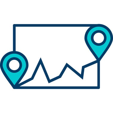 konum vektörü renk simgesi