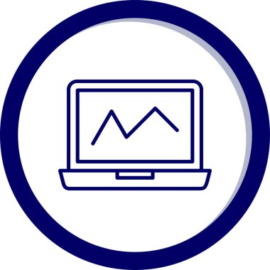 Dizüstü bilgisayar simgesi vektör çizimi