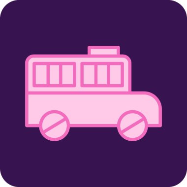 bus simgesi vektör illüstrasyonu