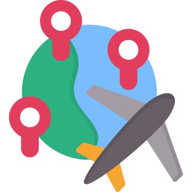 Seyahat yeri. Basit illüstrasyon