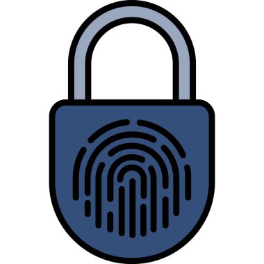 güvenlik kilidi simgesi doldurulmuş stil izole arkaplan