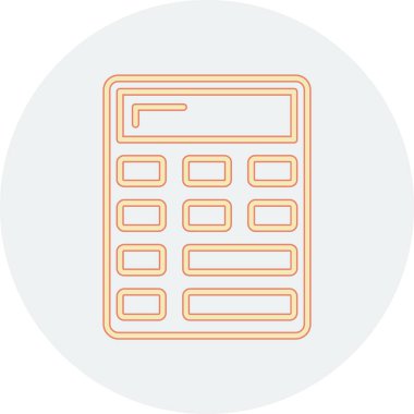 hesap makinesi düz vektör simgesi