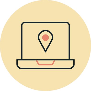 konum. Web simgesi basit illüstrasyon