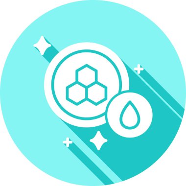 Beyaz zemin üzerinde h 3 saat ikonu için beyaz kimyasal formül izole. Altıgen düğmesi. vektör illüstrasyonu.