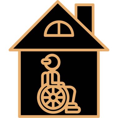 Tekerlekli sandalye simgesi olan ev