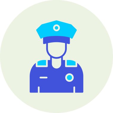 polis web simgesi basit illüstrasyon