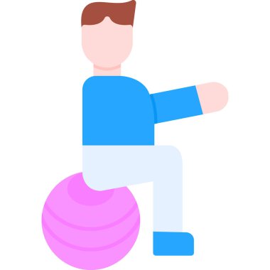 Taşaklı çocuk. Resim simgesi vektörü