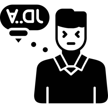 Konuşma balonu simgesinin adamla