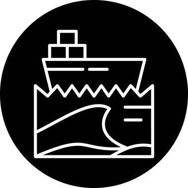 Gemi simgesi vektör illüstrasyonu