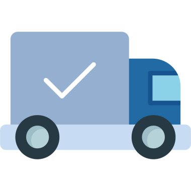 dağıtım kamyonu vektör simgesi