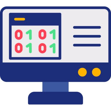 Bilgisayar. Web simgesi basit illüstrasyon