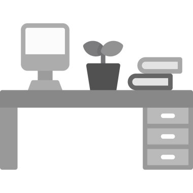 ofis simgesi, vektör illüstrasyonu